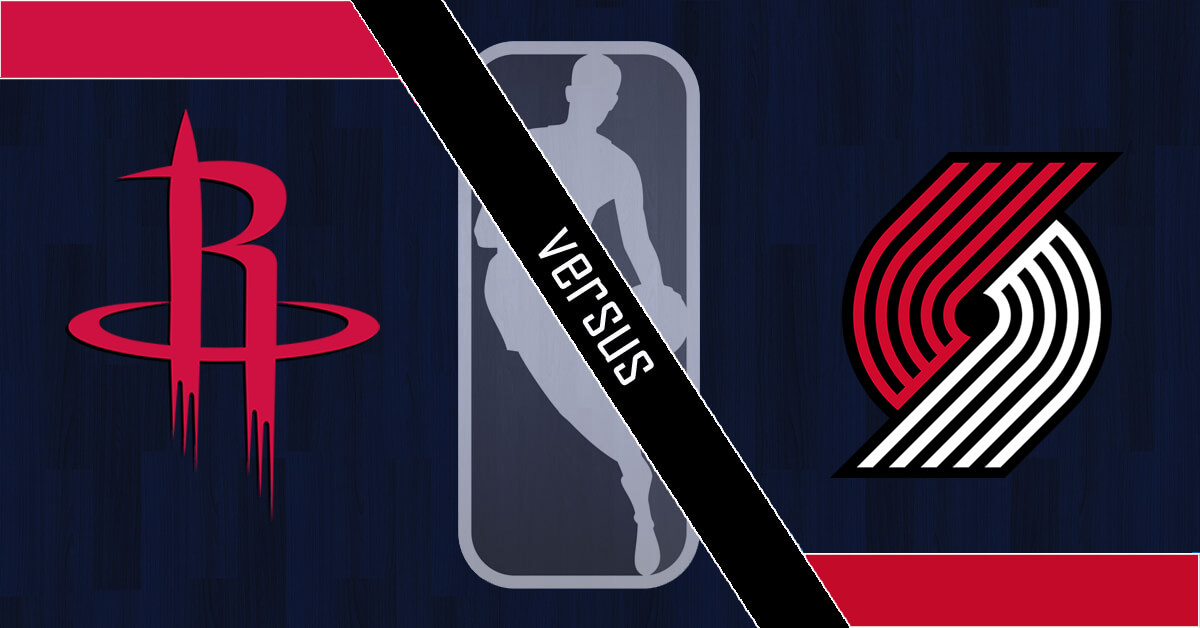 Houston Rockets vs Portland Trail Blazers Logos - NBA Logo