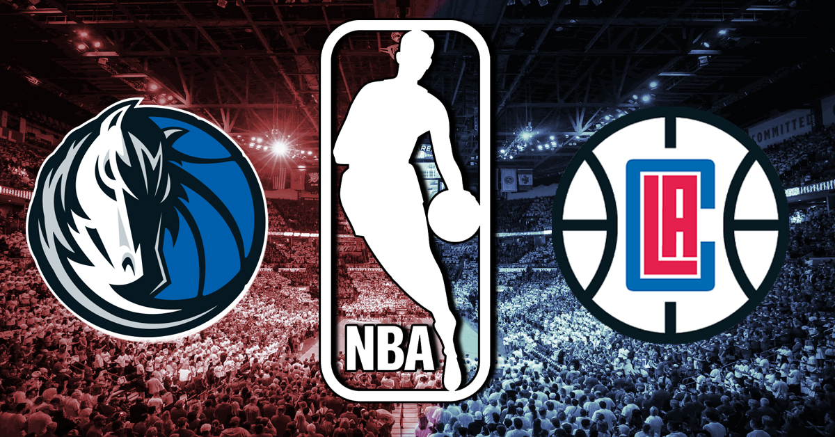 Dallas Mavericks at Los Angeles Clippers Logos - NBA Logo